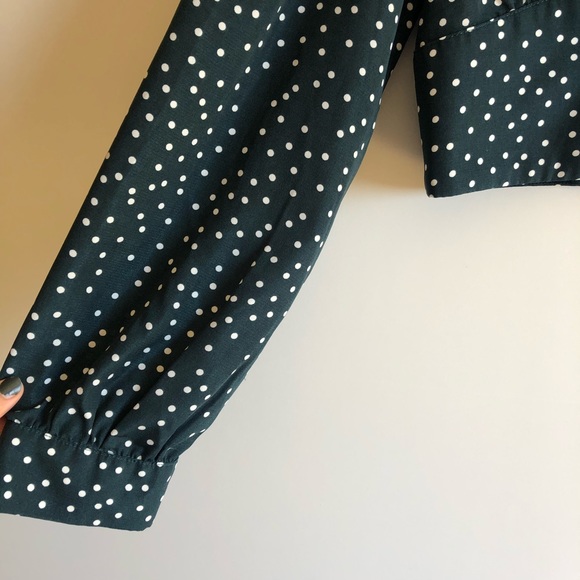 Lulu’s Always Forest Green Polka Dot Crop Top - Picture 10 of 12